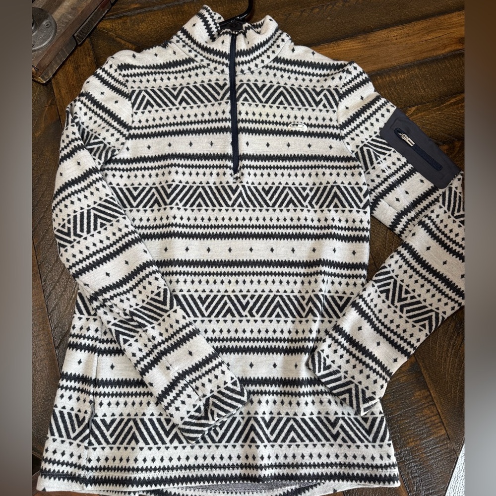 Icebreaker Merino Wool Vertex Long Sleeve Half Zip Icon Fair Isle Top